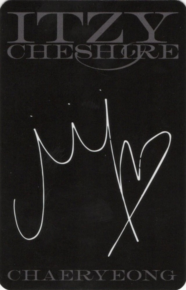 Chaeryeong ITZY photocard back side - Photocard