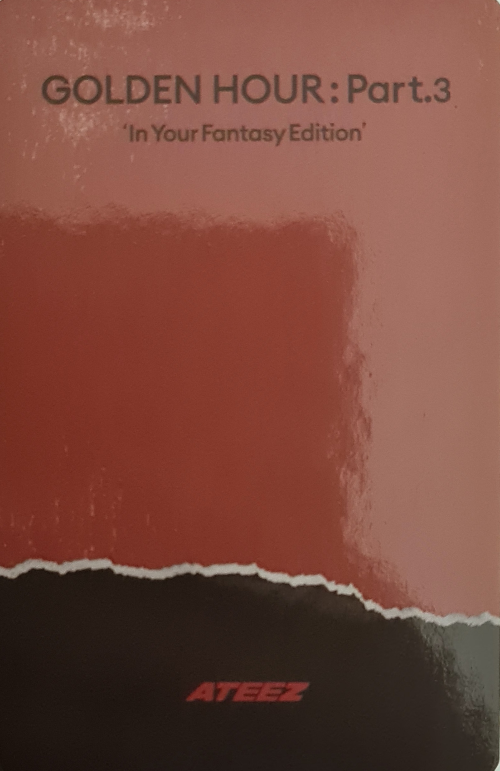 Seonghwa ATEEZ photocard back side - Limited 3 Ver.