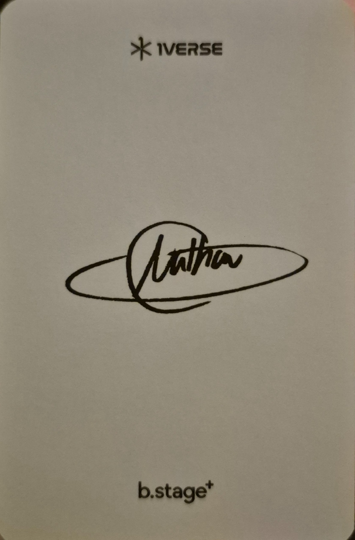 Nathan 1VERSE photocard back side - Preorder