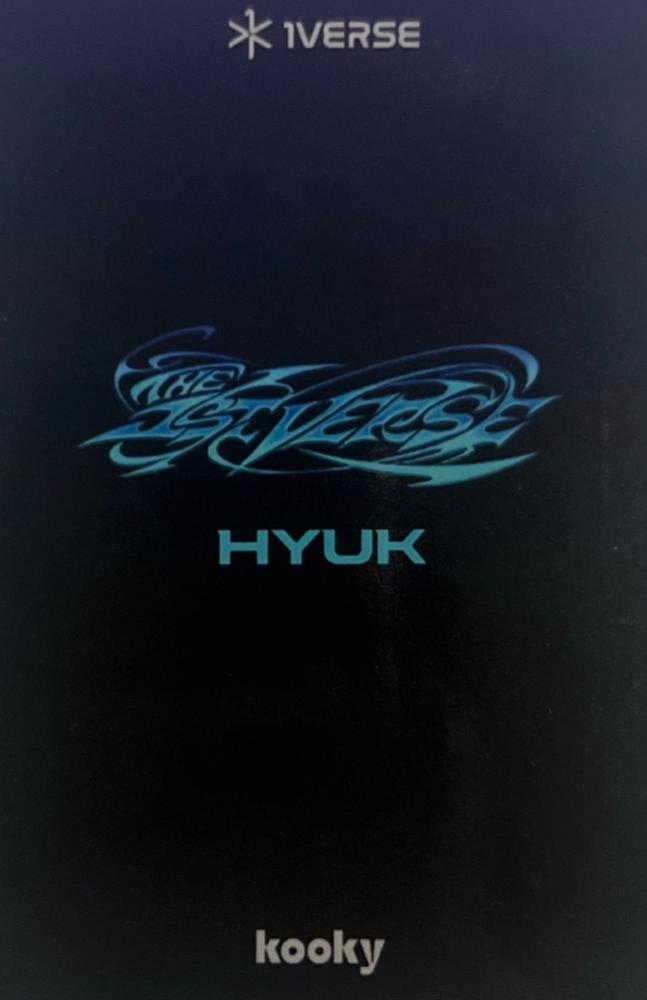 Hyuk 1VERSE photocard back side - Washington Benefit