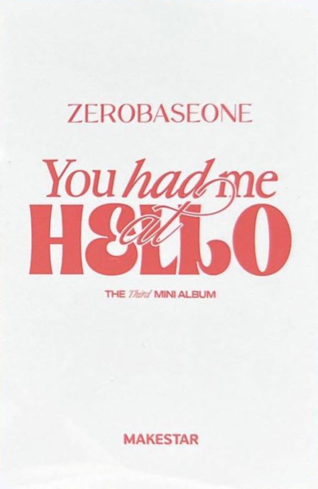 Gunwook ZEROBASEONE photocard back side - Zerose Ver. Preorder