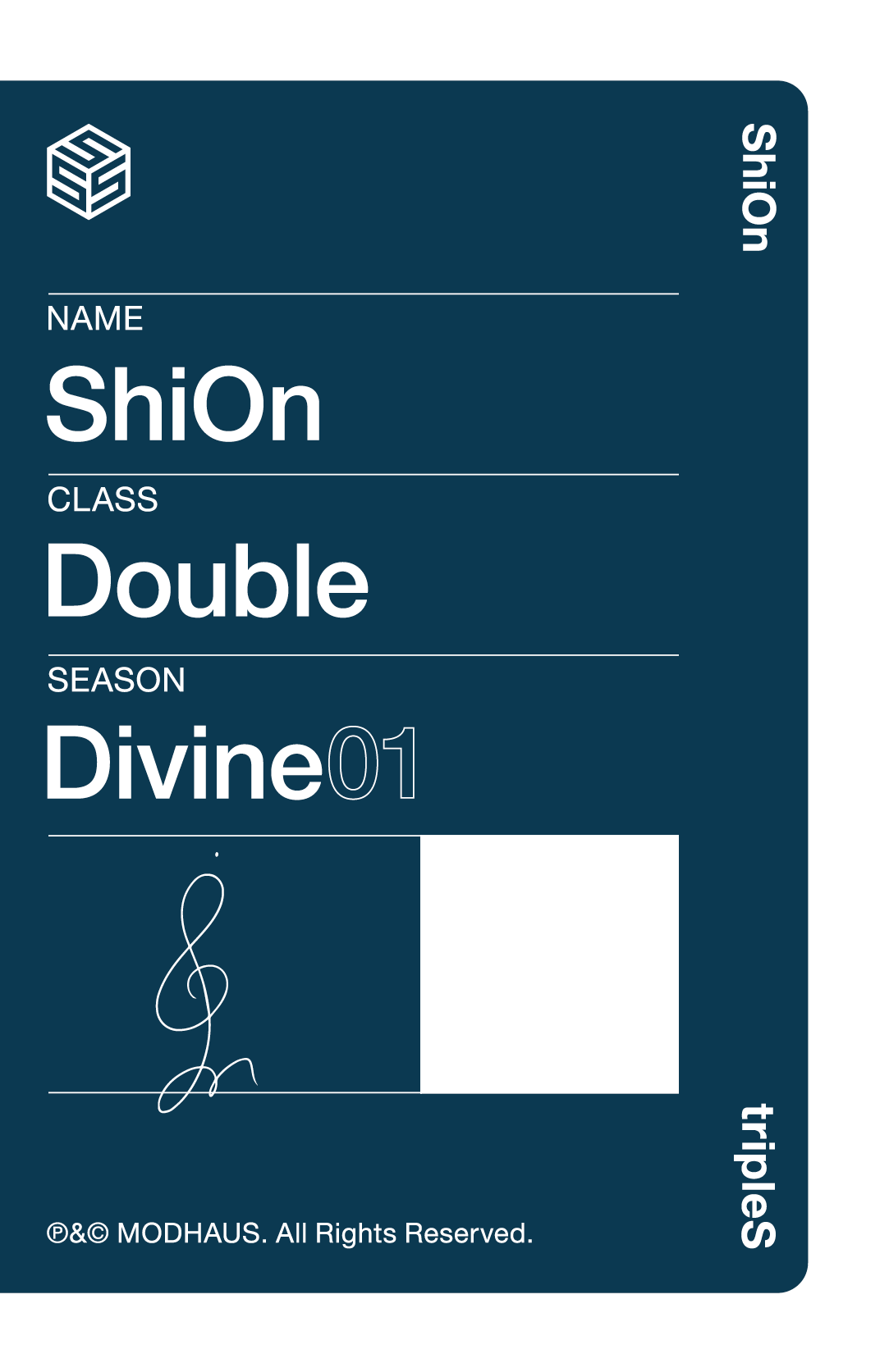 Shion tripleS photocard back side - Double Class Objekt