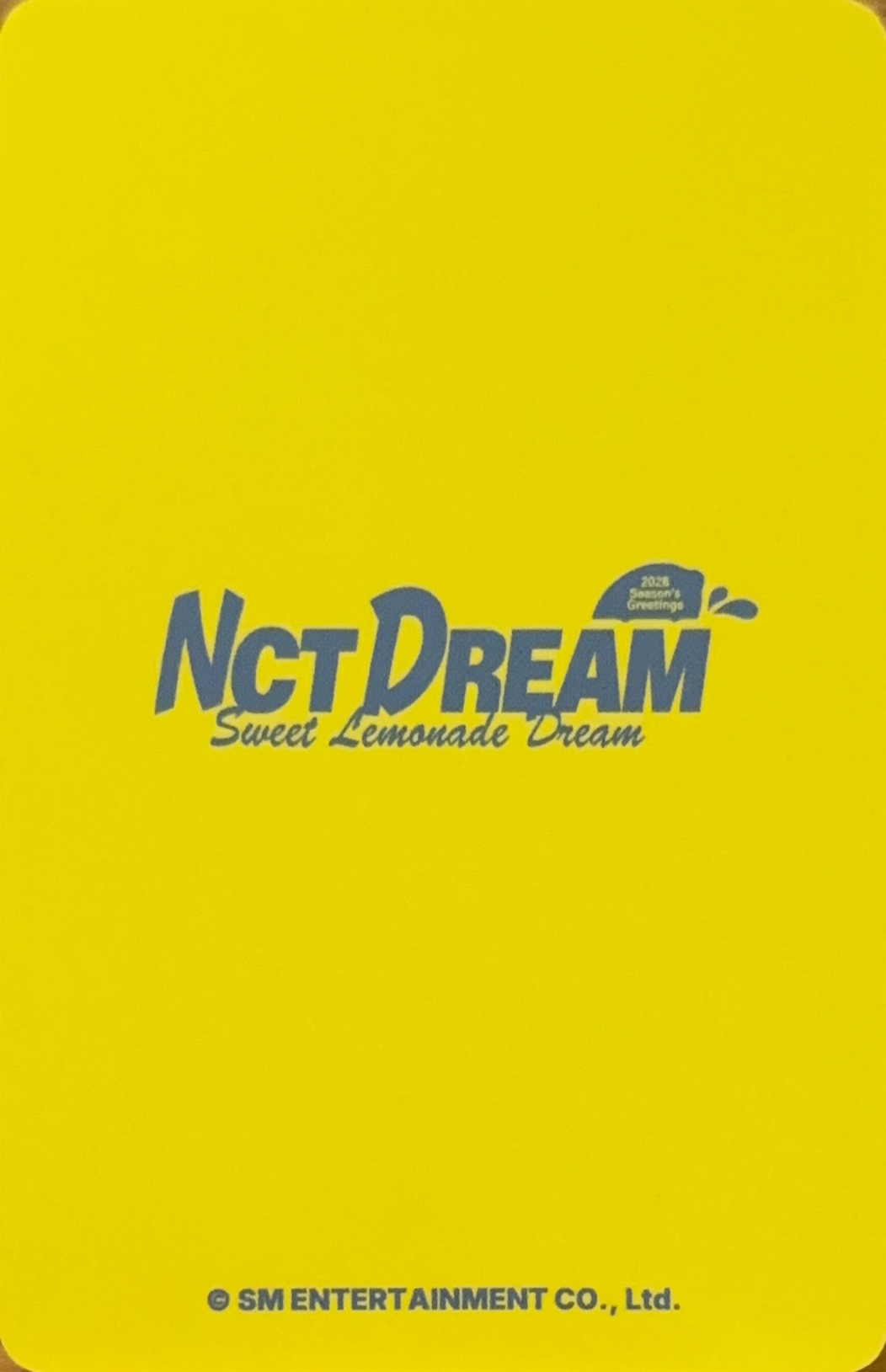 Jisung NCT DREAM photocard back side - MD Trading Card A