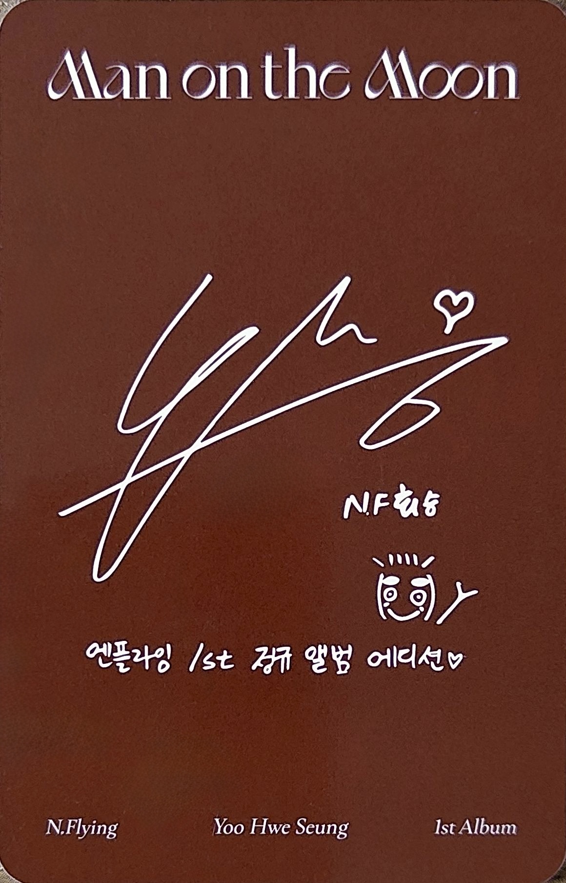 Hweseung N.Flying photocard back side - Photocard