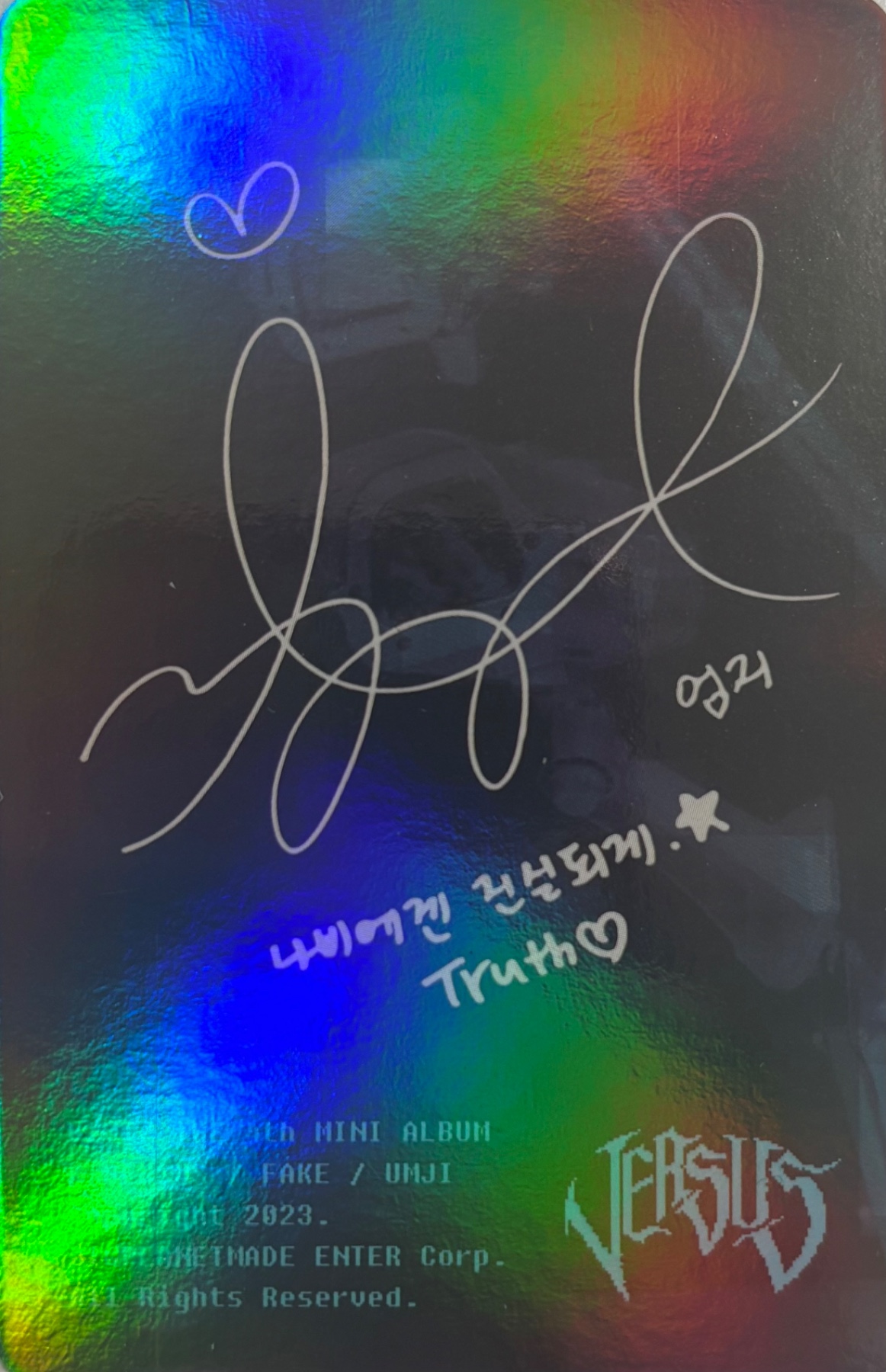 Umji VIVIZ photocard back side - Photocards