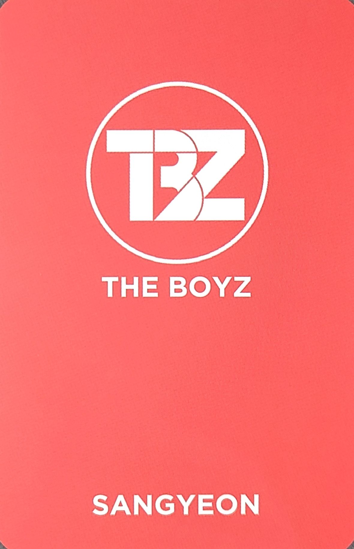 Sangyeon THE BOYZ photocard back side - Benefit