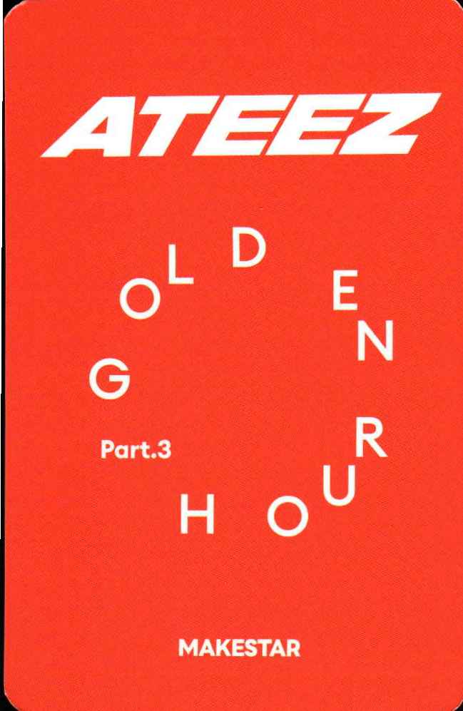 Wooyoung ATEEZ photocard back side - Preorder