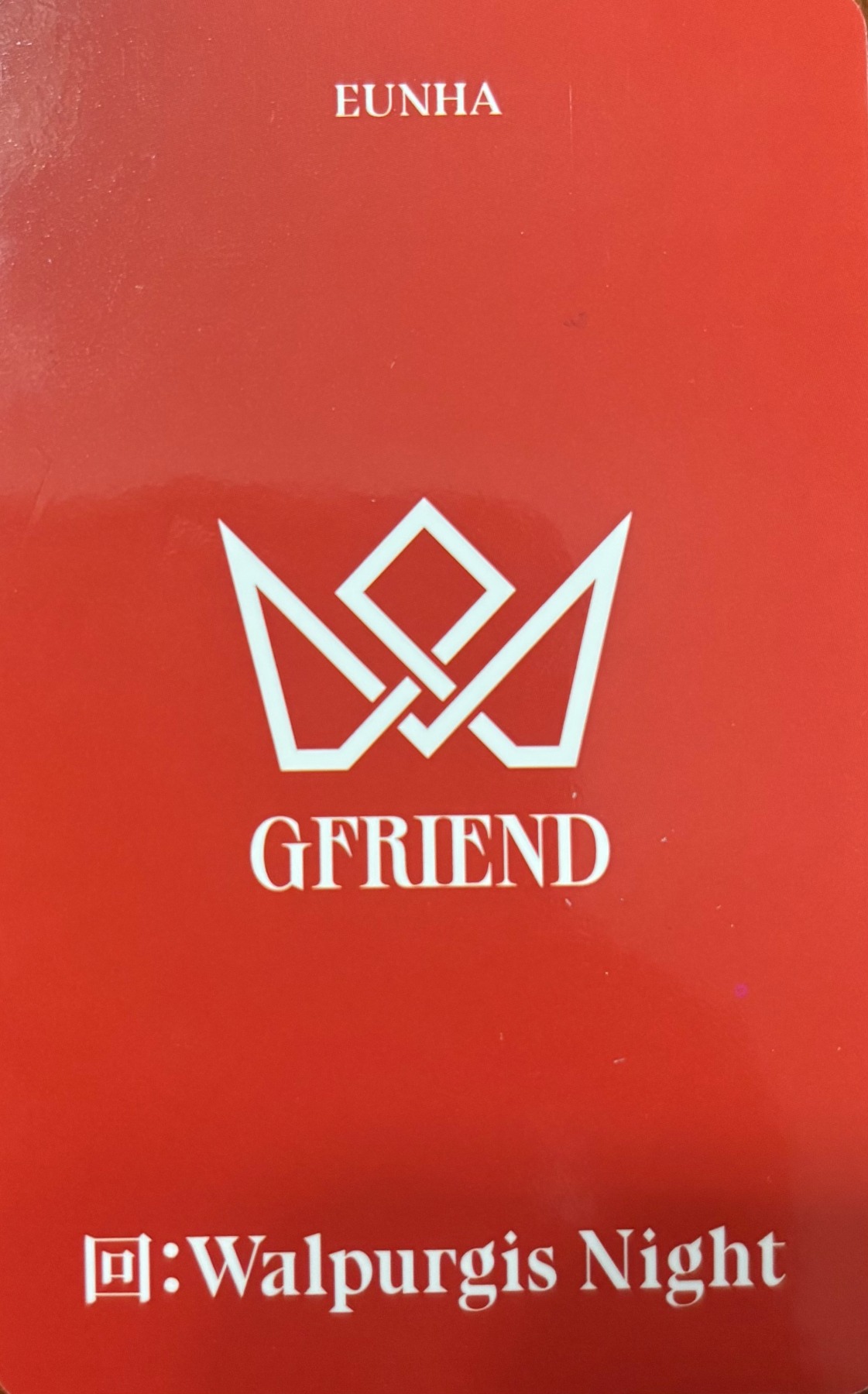 Eunha GFRIEND photocard back side - Selfie Photocards