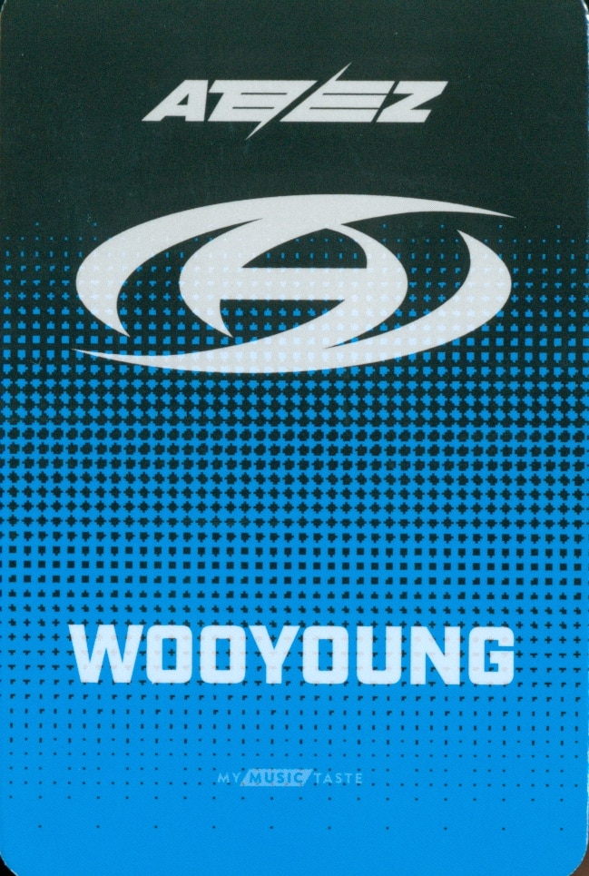 Wooyoung ATEEZ photocard back side - Benefit