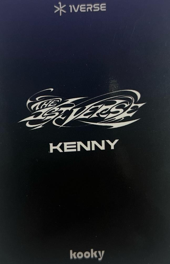 Kenny 1VERSE photocard back side - Hayward Benefit