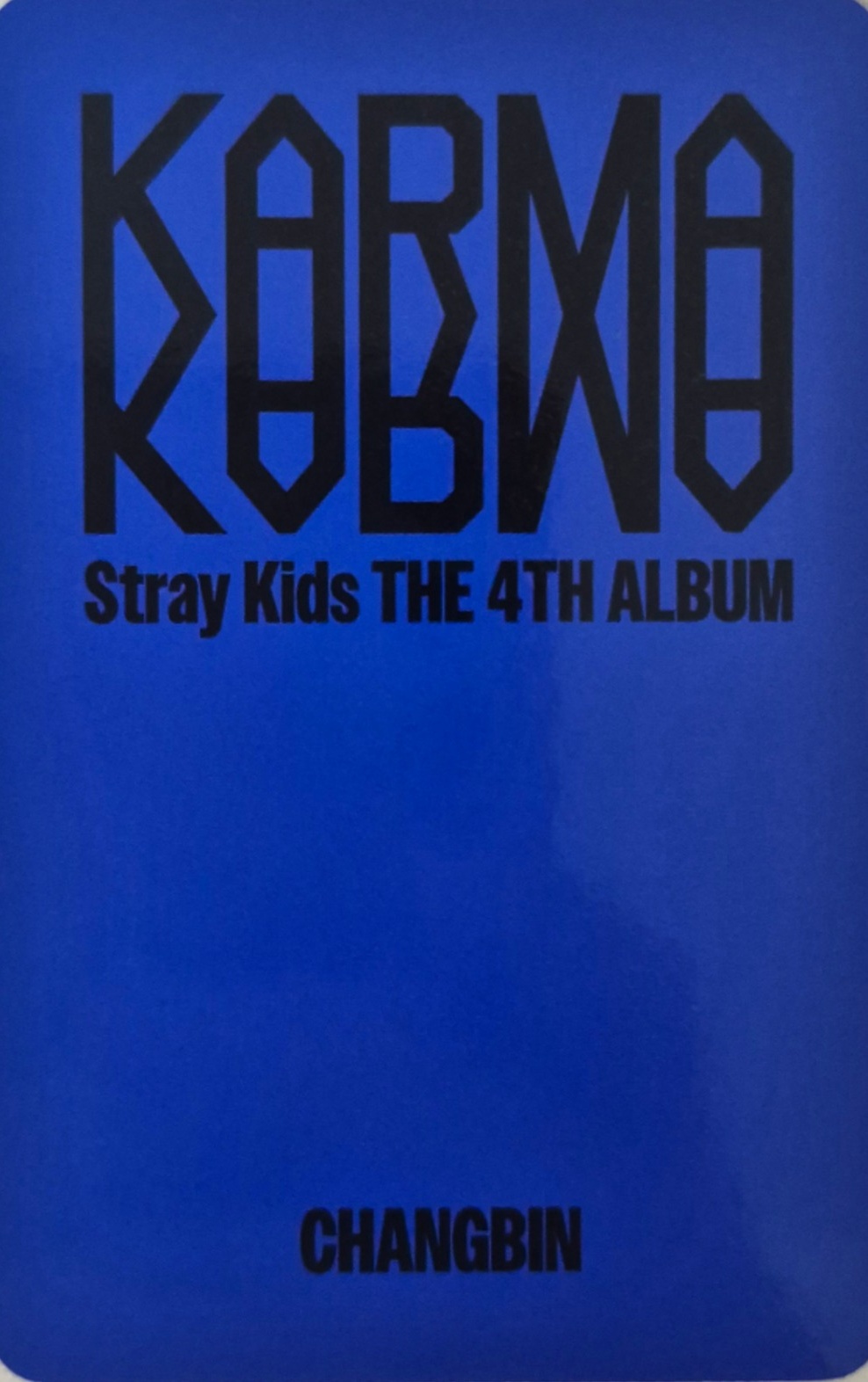 Changbin Stray Kids photocard back side - Pre-Order
