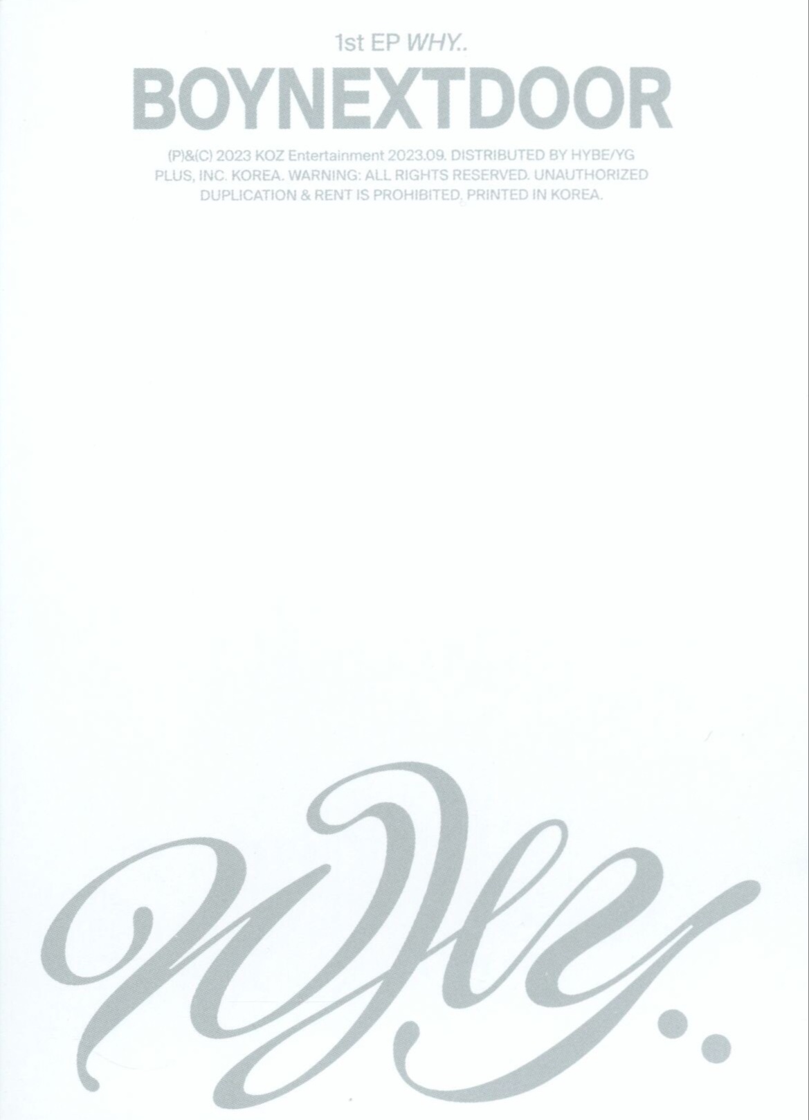 Riwoo BOYNEXTDOOR photocard back side - Postcard