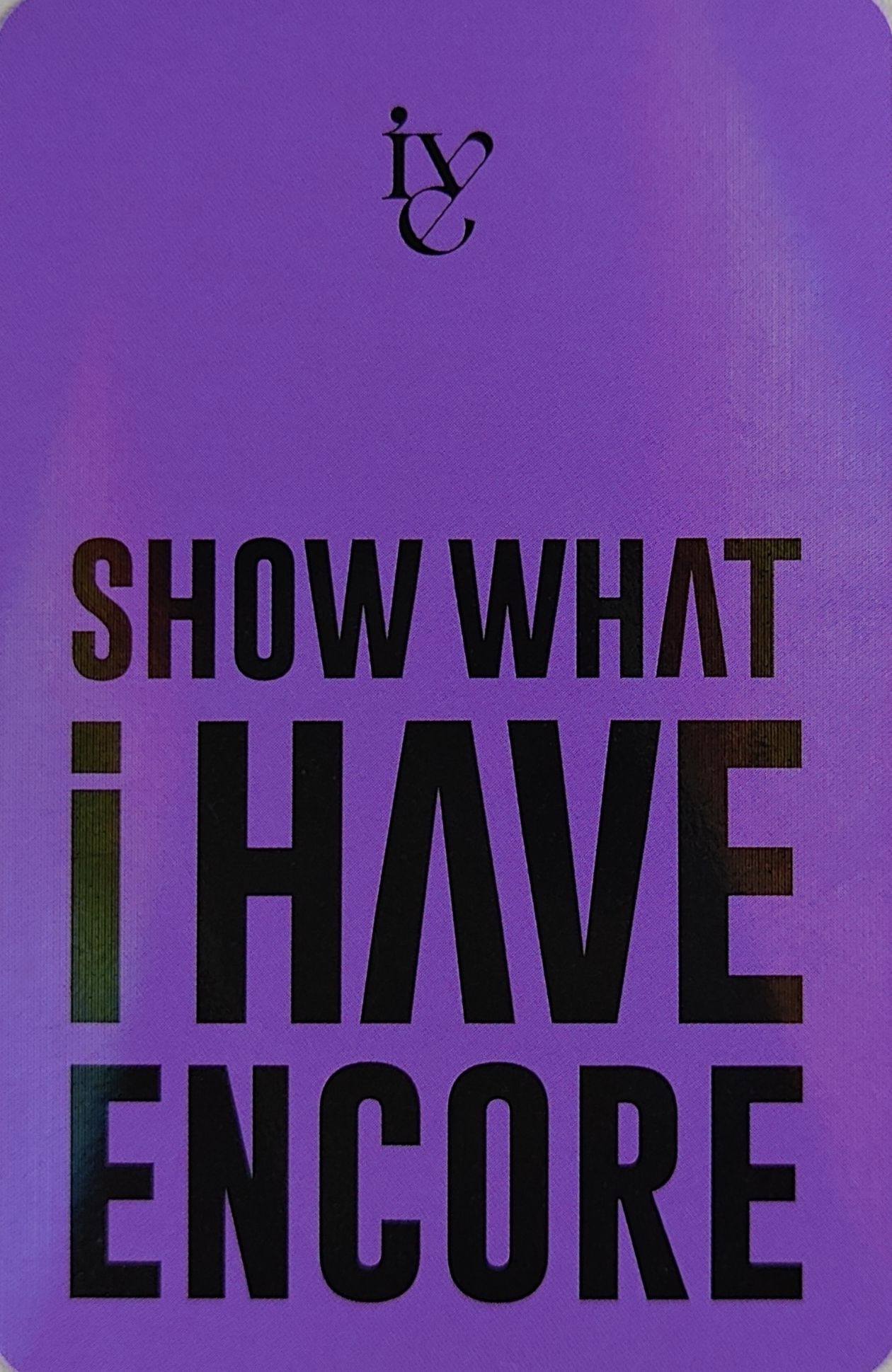 Yujin IVE photocard back side - Blu-Ray Photocard