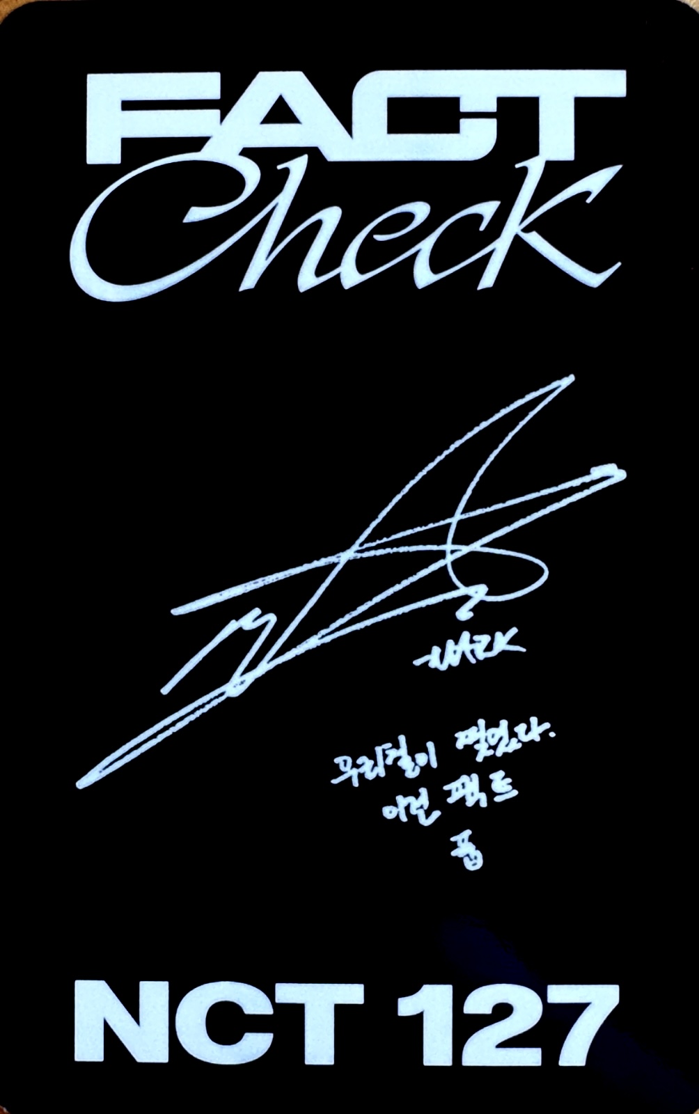 Mark NCT 127 photocard back side - Photocards