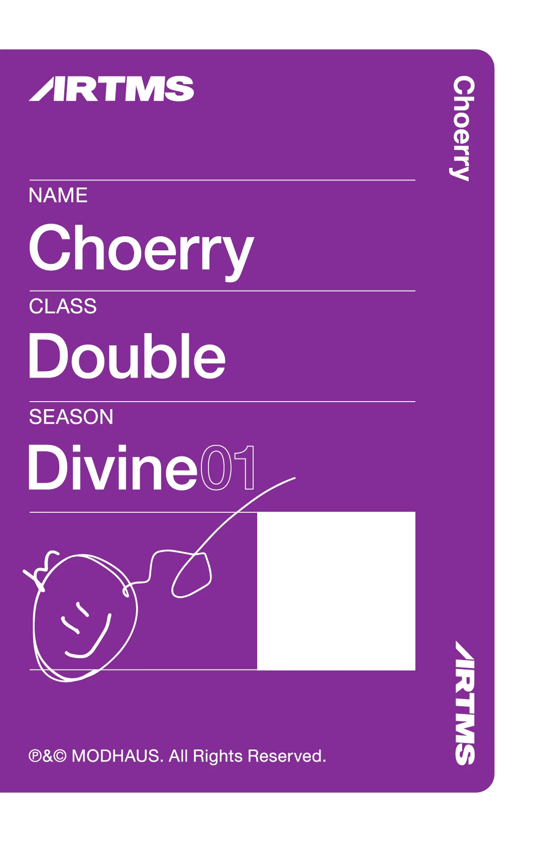 Choerry ARTMS photocard back side - Physical Objekt (Single Release Ver.)
