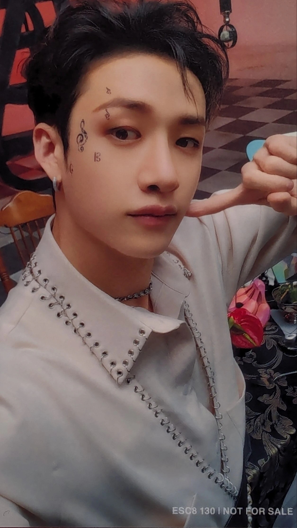 Bang Chan Stray Kids photocard back side - Double Sided Photocard