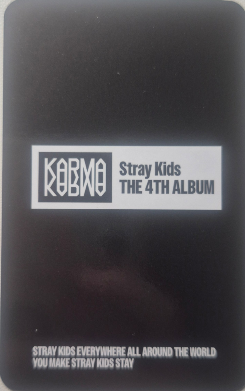 Felix Stray Kids photocard back side - Benefit