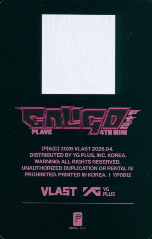 Bamby PLAVE photocard back side - QR Photocard
