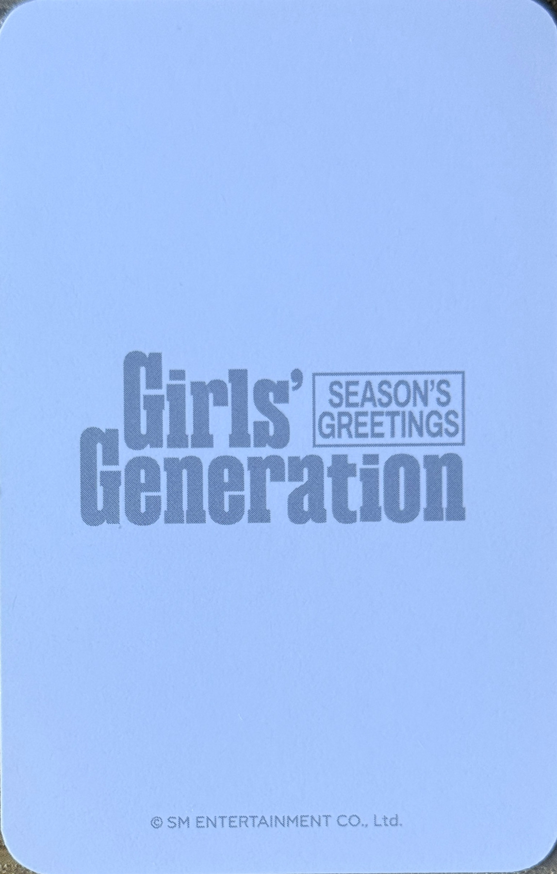 Taeyeon Girls' Generation photocard back side - Photo Pack