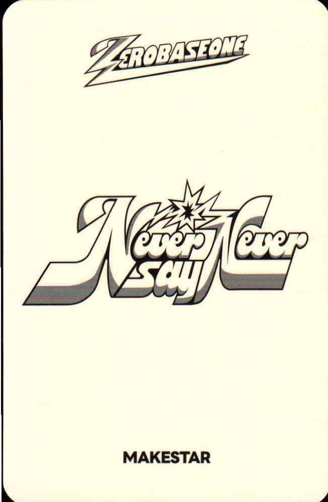 Zhanghao ZEROBASEONE photocard back side - Photobook Ver. - Preorder