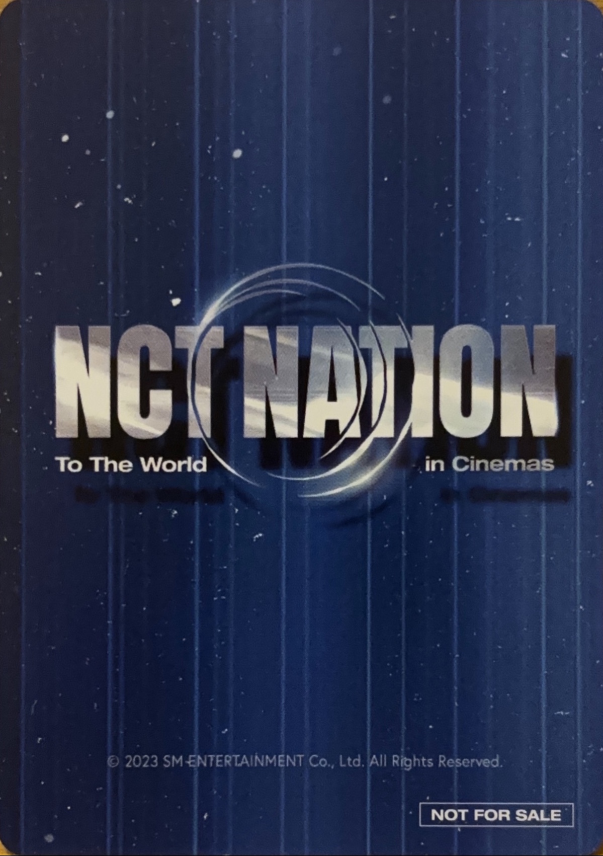 Jisung NCT photocard back side - CGV Event - 1st Week