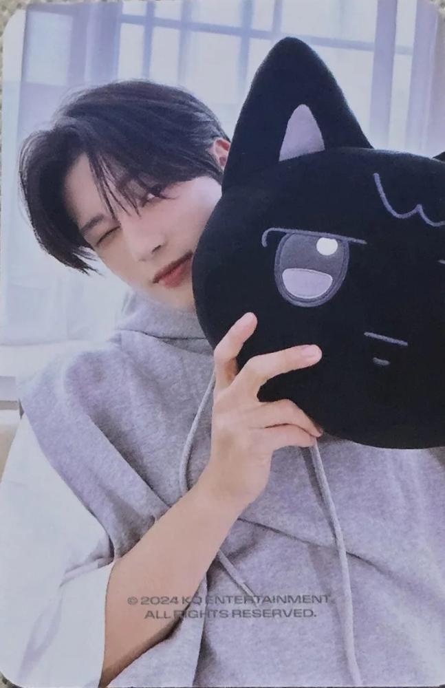 Wooyoung ATEEZ photocard back side - Plush Cushion