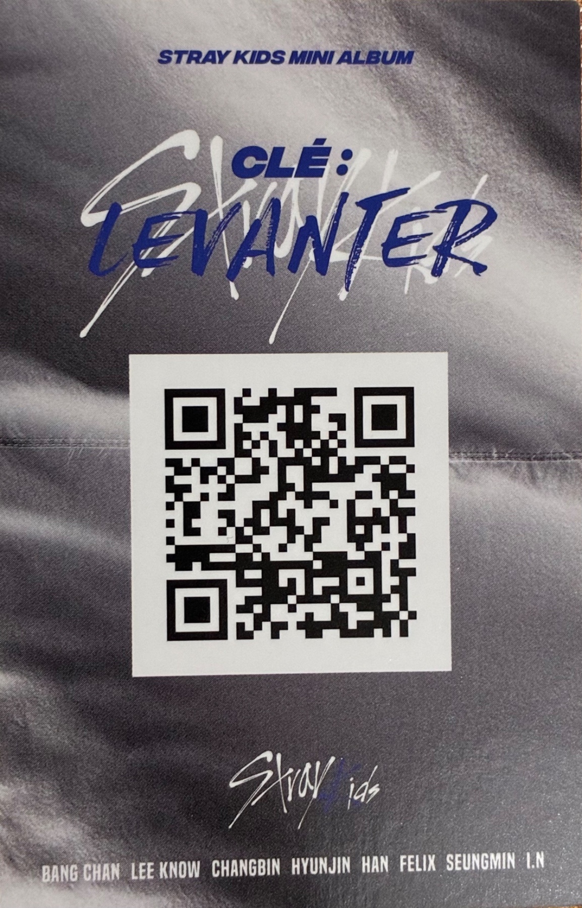 Seungmin Stray Kids photocard back side - QR Photocards