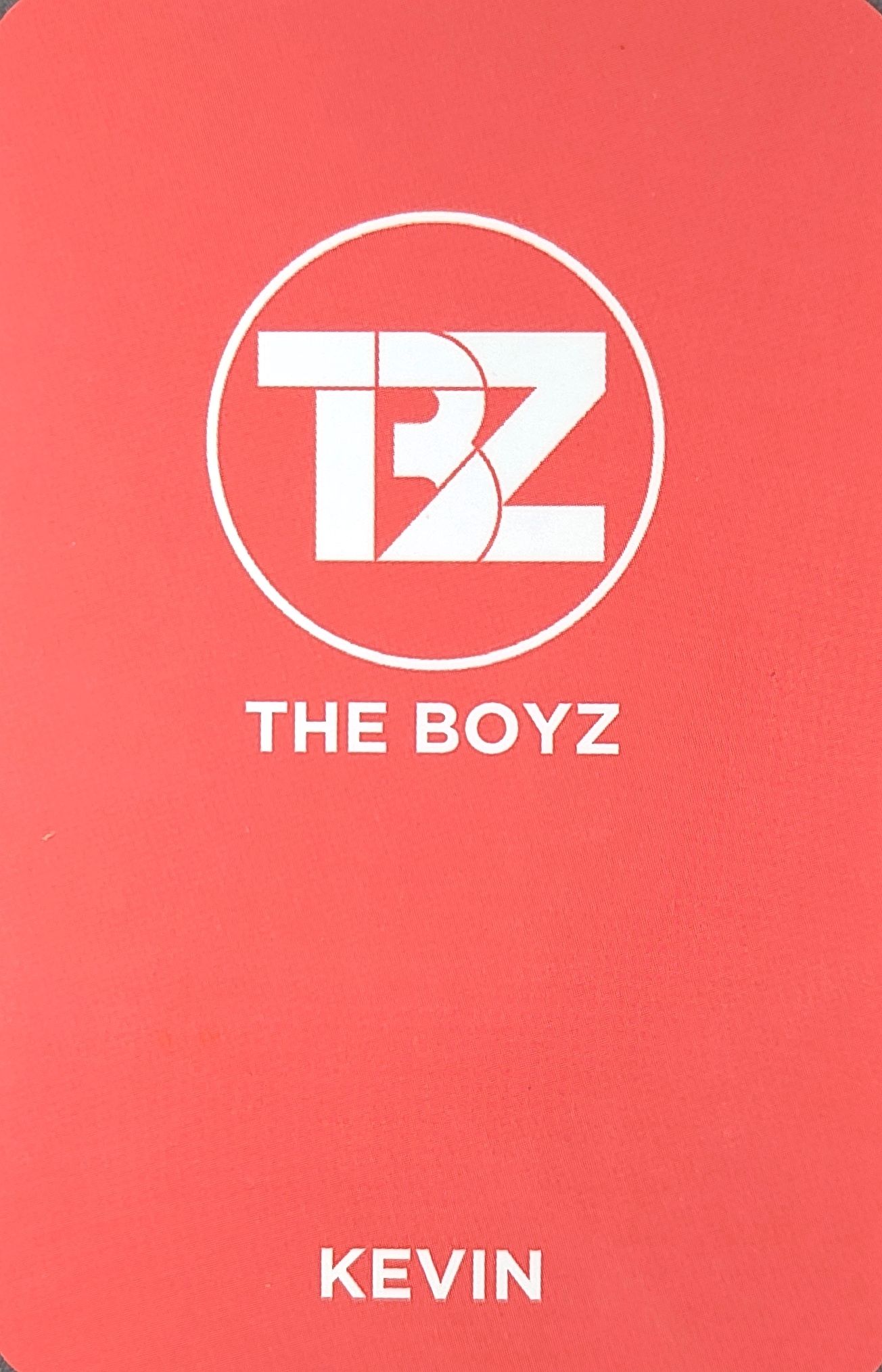 Kevin THE BOYZ photocard back side - Benefit