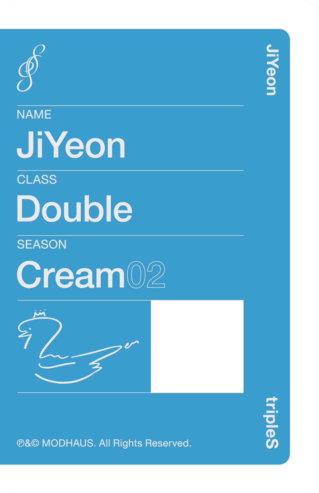 Jiyeon tripleS photocard back side - Double Class Objekt