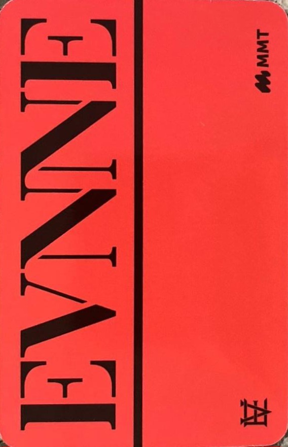 Hanbin EVNNE photocard back side - Online