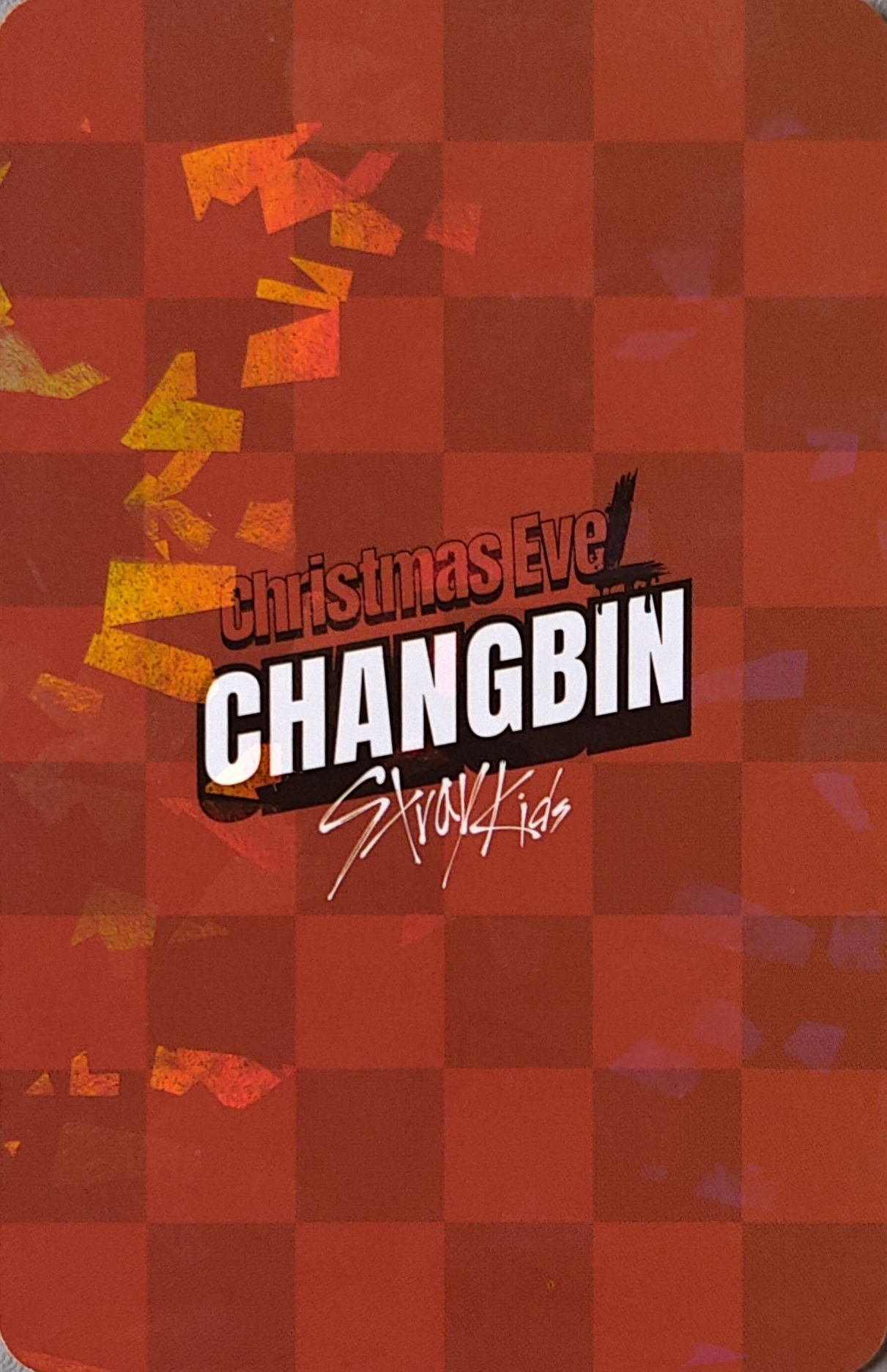 Changbin Stray Kids photocard back side - Glitter Photocard