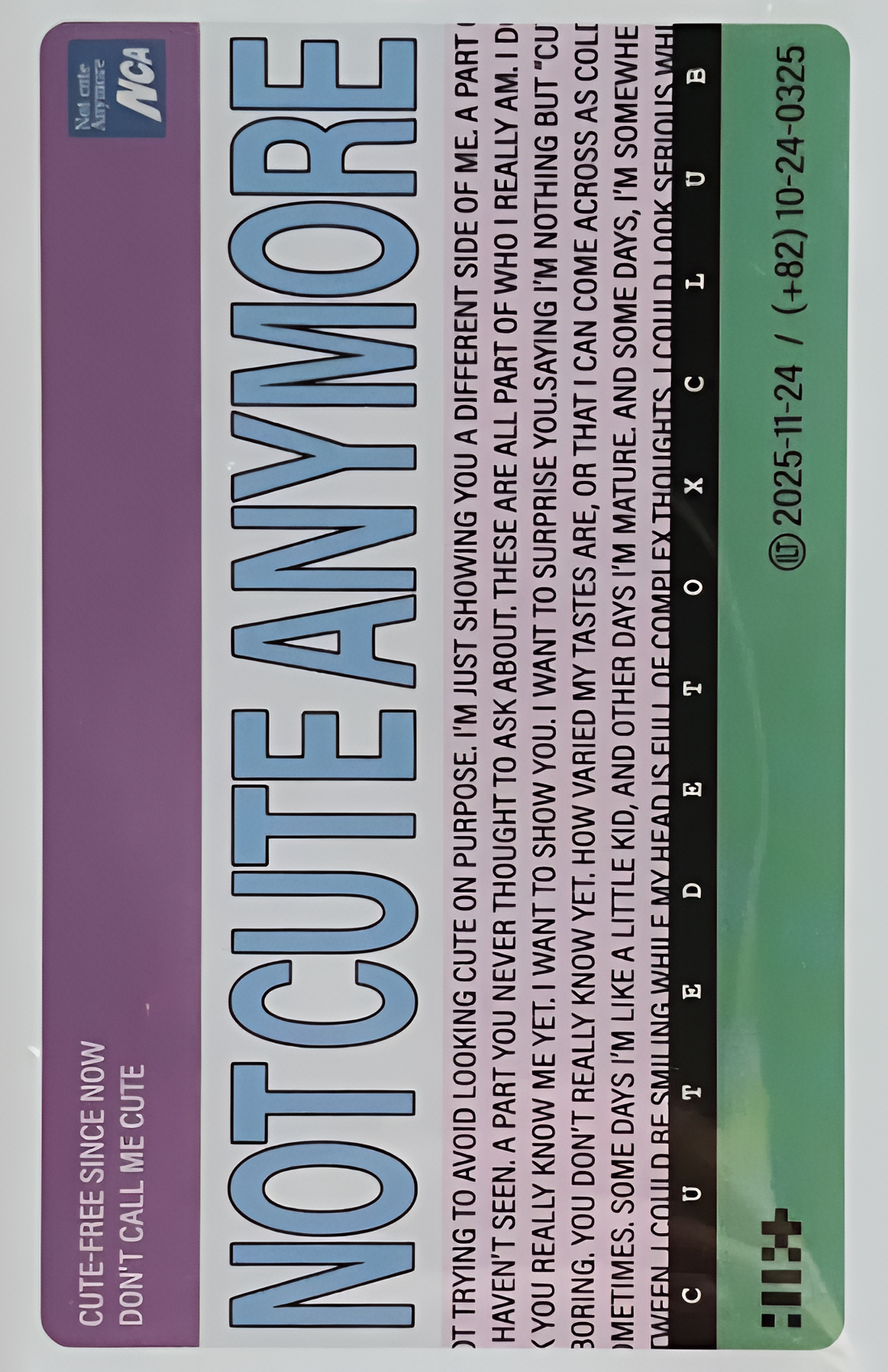 Minju ILLIT photocard back side - Photocard B