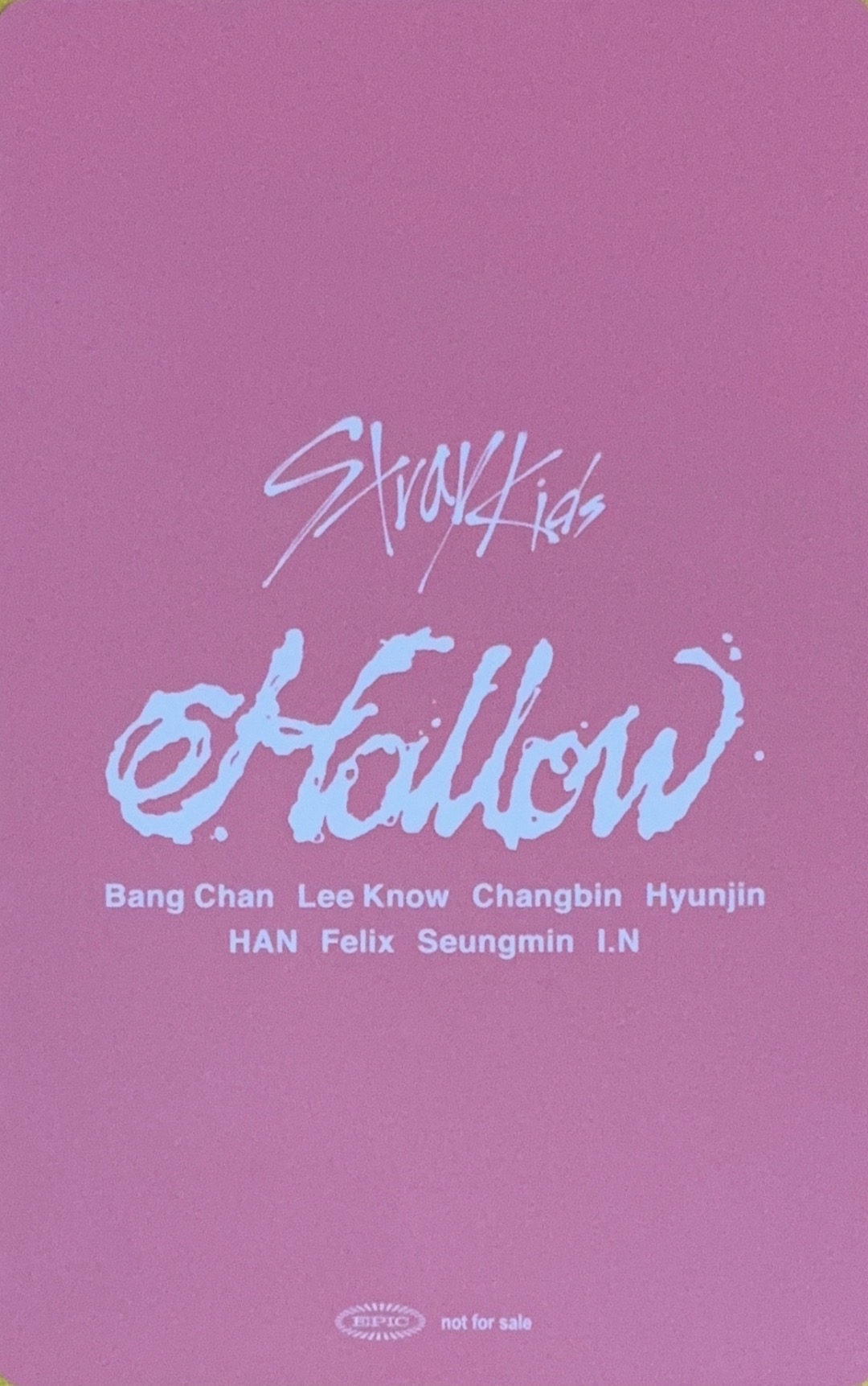 Han Stray Kids photocard back side - Tokyo Benefit