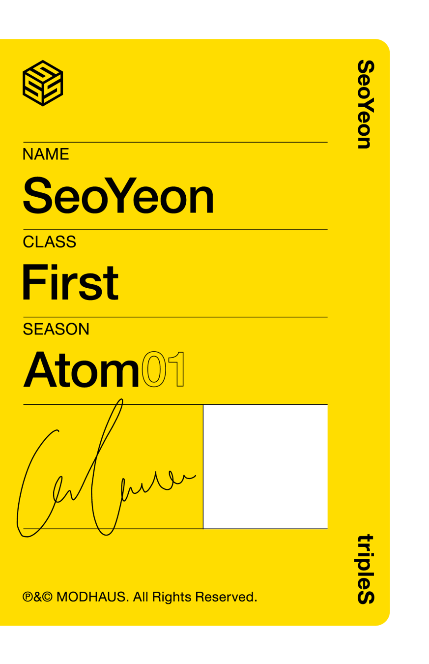 Seoyeon tripleS photocard back side - Objekt - 2nd Edition