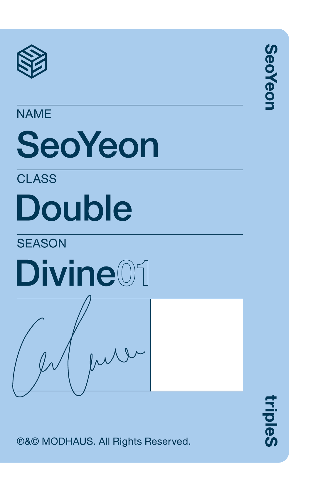 Seoyeon tripleS photocard back side - Showcase Objekt Pack