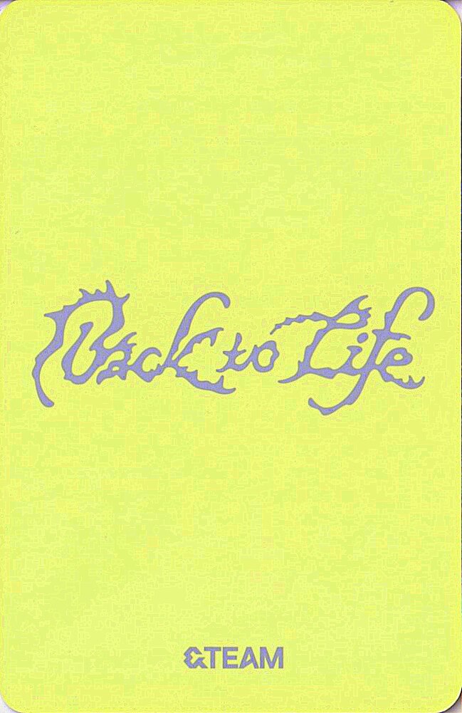 Nicholas &TEAM photocard back side - Photocard B