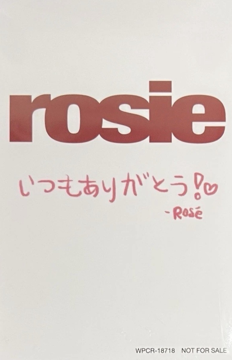 Rosé Rosé photocard back side - Benefit