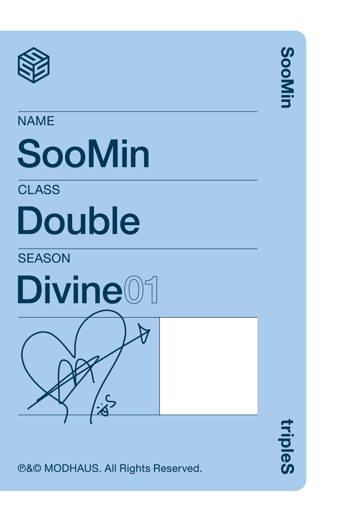 Soomin tripleS photocard back side - Showcase Objekt Pack