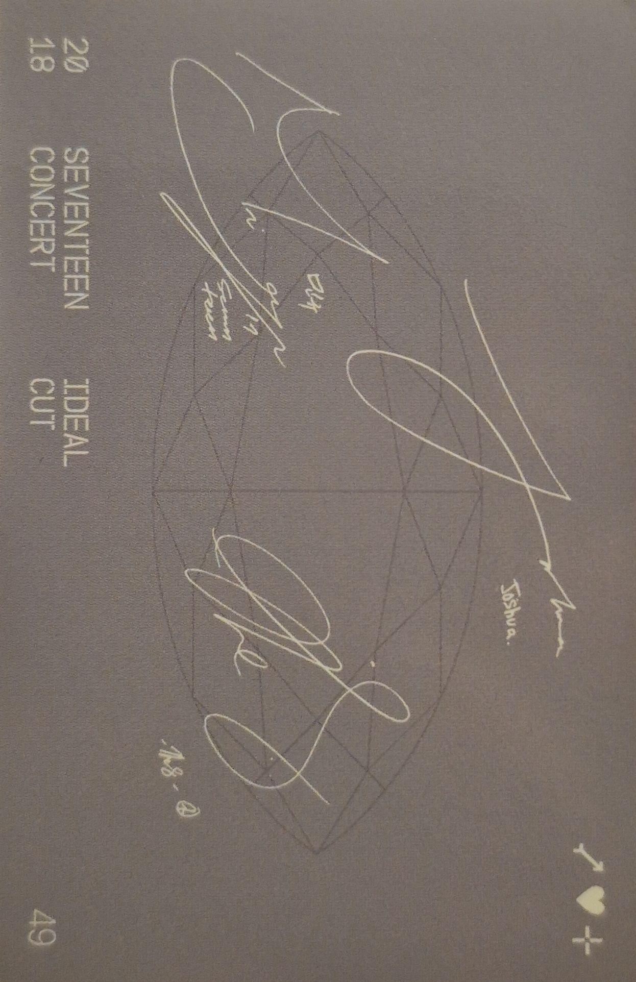 The8, Mingyu & Joshua SEVENTEEN photocard back side - Trading Card
