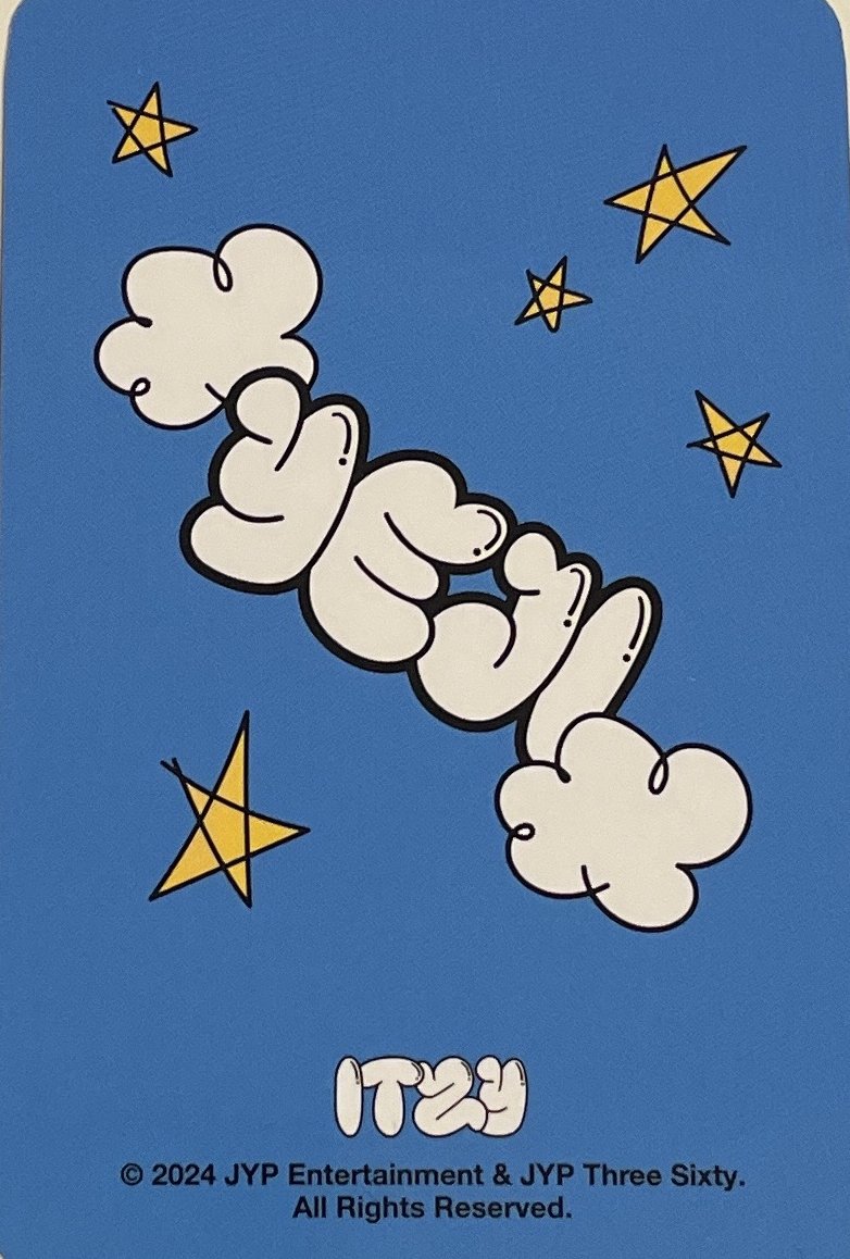 Yeji ITZY photocard back side - Trading Cards