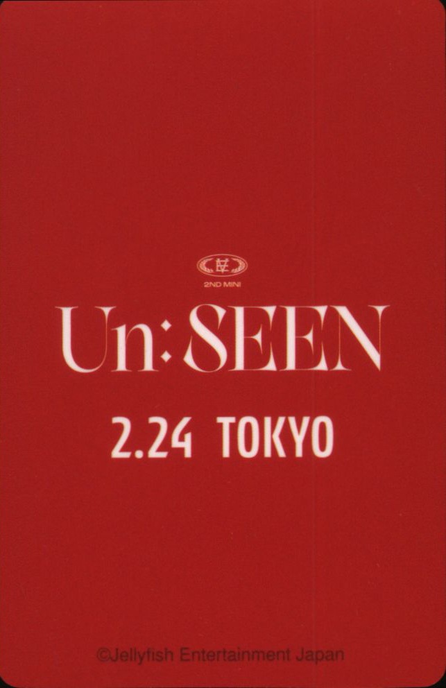 Jeonghyeon EVNNE photocard back side - Tokyo Benefit