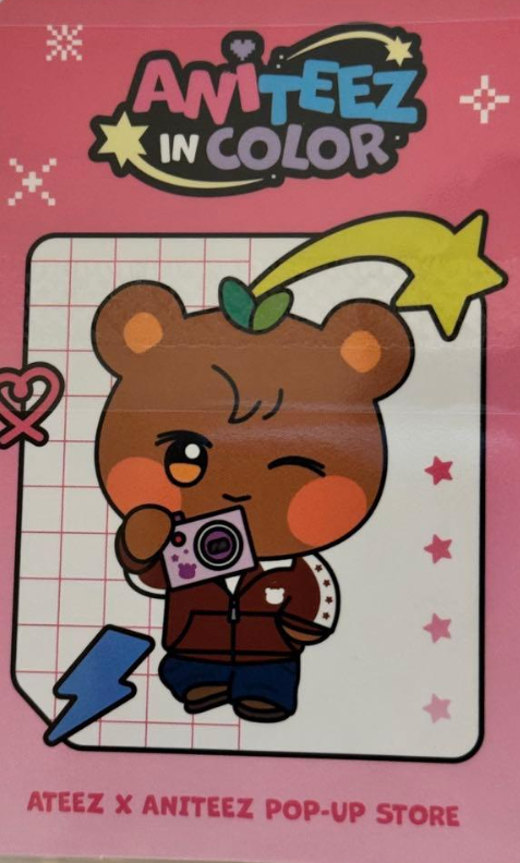 Jongho ATEEZ photocard back side - 50,000 KRW Purchase Benefit