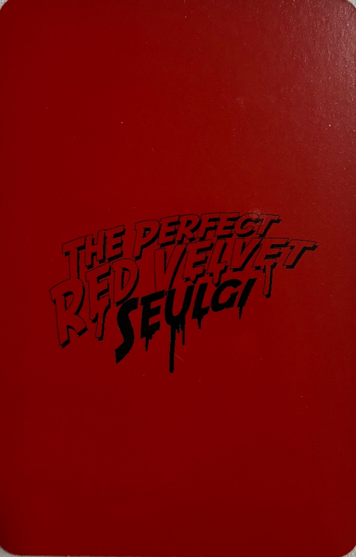 Seulgi Red Velvet photocard back side - First Press Benefit
