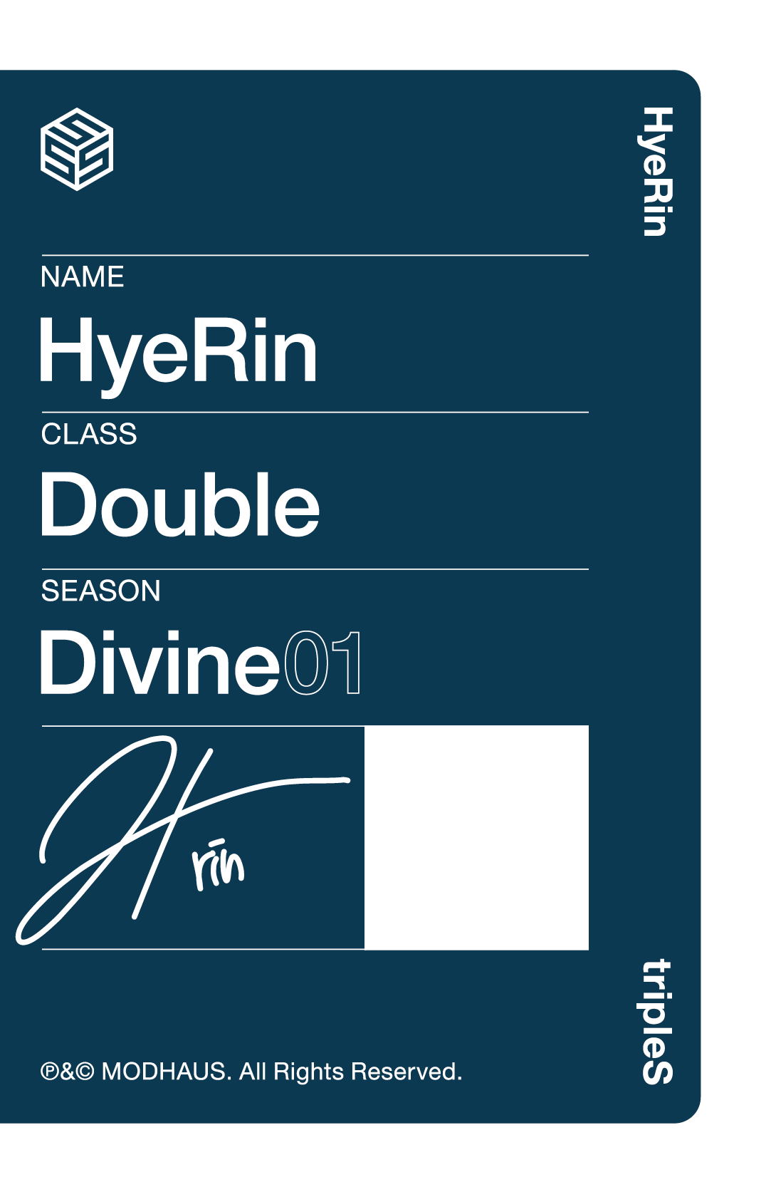 Hyerin tripleS photocard back side - DCOC