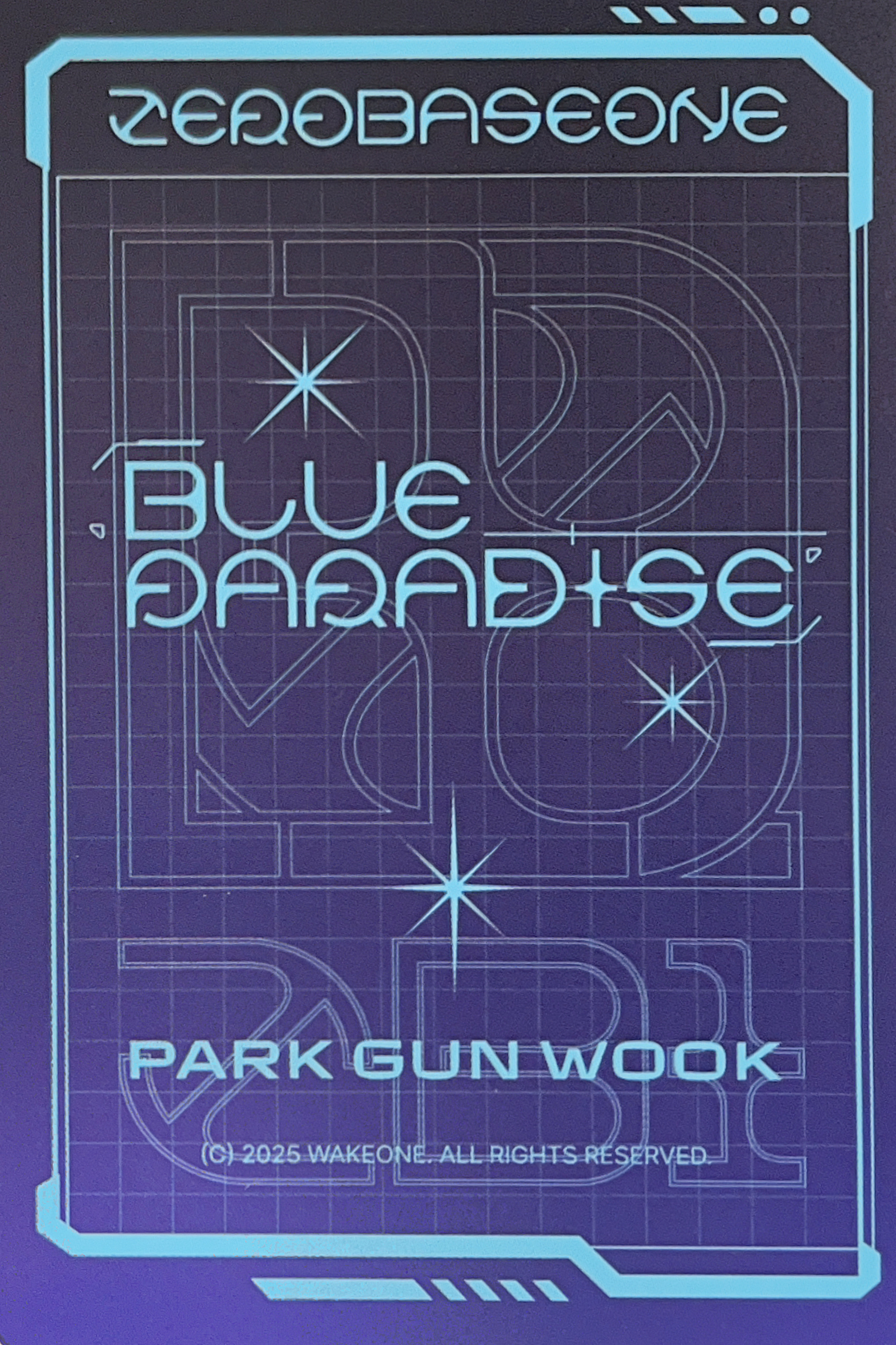 Gunwook ZEROBASEONE photocard back side - Photocards - Random