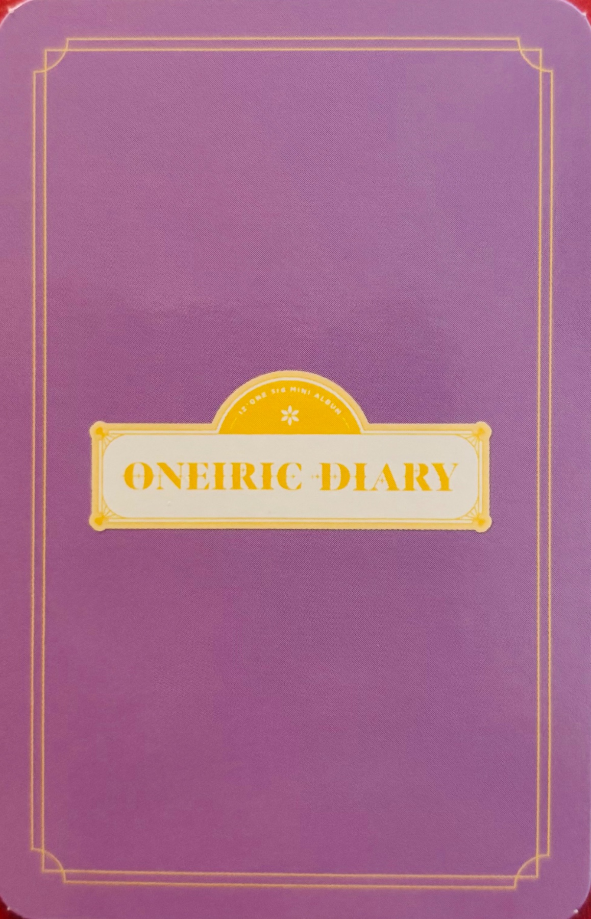 Yena IZ*ONE photocard back side - Photocard