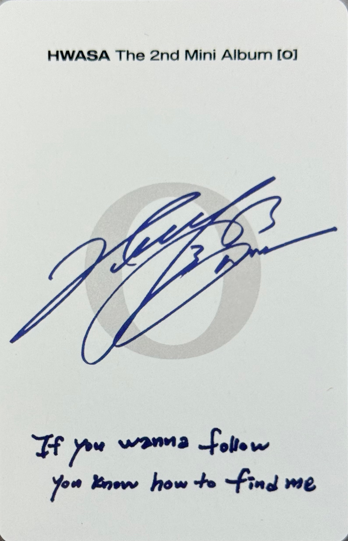 Hwasa Hwa Sa photocard back side - Photocard