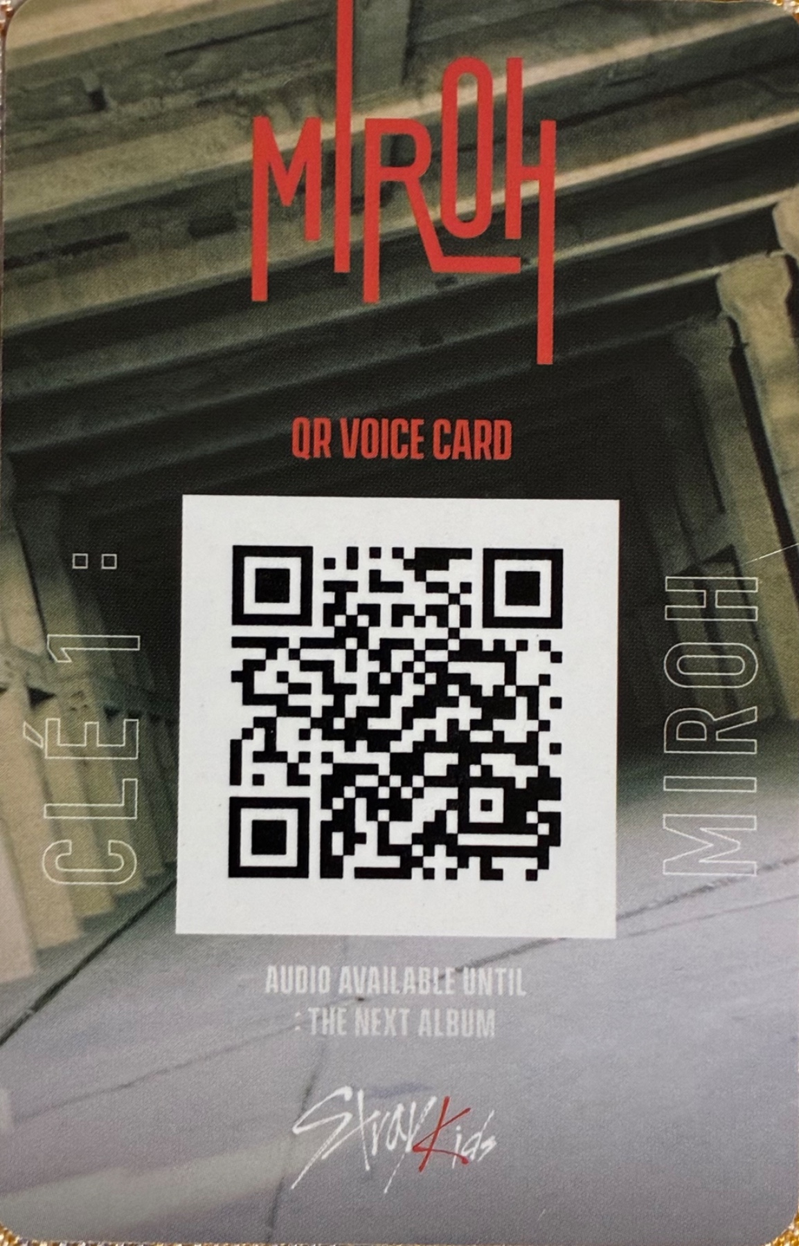 Changbin Stray Kids photocard back side - QR Photocards