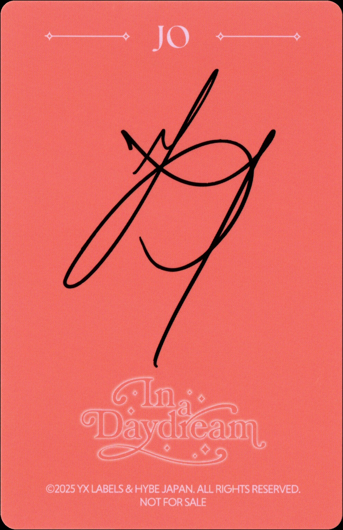 Jo &TEAM photocard back side - Photocards