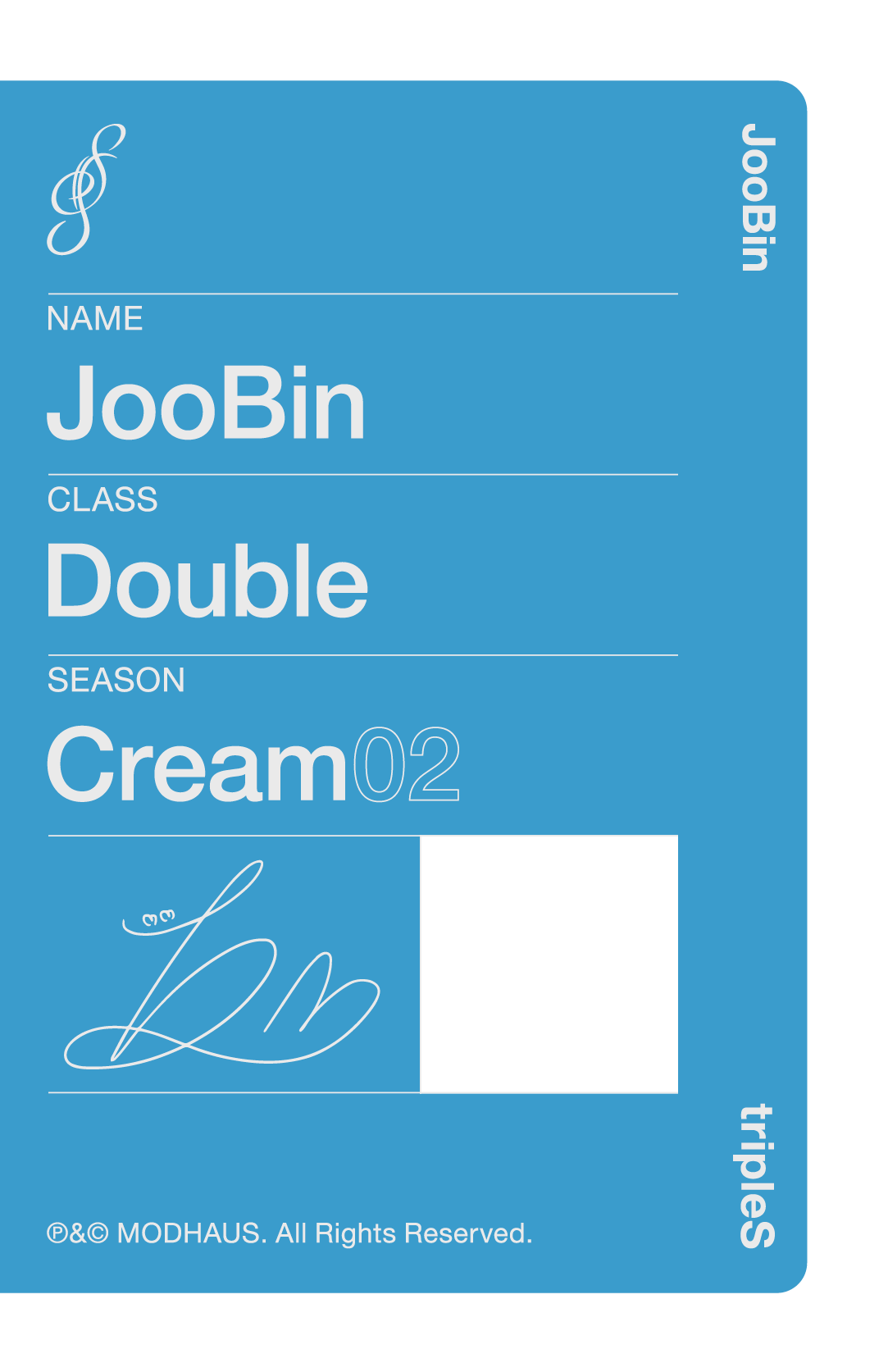 Joobin tripleS photocard back side - Double Class Objekt